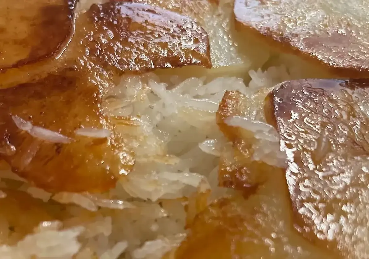 Persian Rice + Potato Tahdig, a Iran recipe